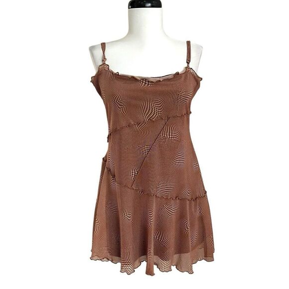 Urban Outfitters Moxie Mesh Mini Slip Dress M Whimsigoth Fairy Grunge goblin - Picture 4 of 15